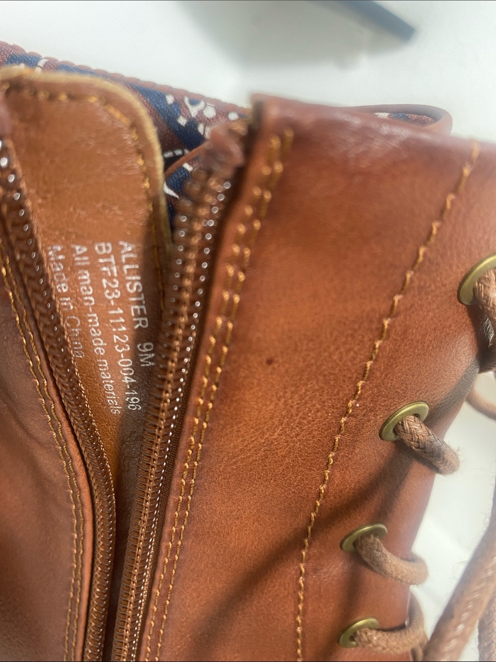 BareTraps Cognac Lace-Up Ankle Boot Size 9.5 - Picture 9 of 16